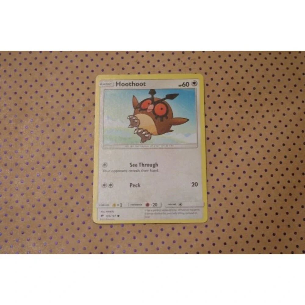 Hoothoot 106/147 Pokemon Card (2017)